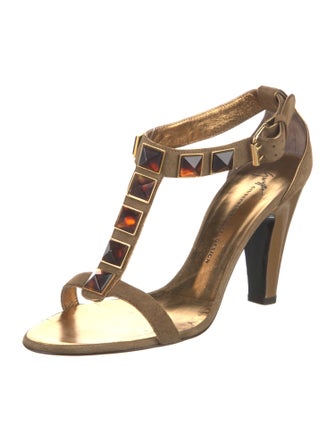 Giuseppe Zanotti Canvas T-Strap Sandals