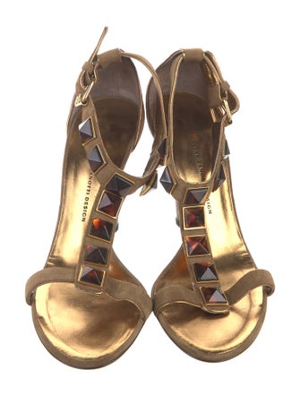 Giuseppe Zanotti Canvas T-Strap Sandals