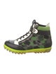 Giuseppe Zanotti Canvas Animal Print Hiking Boots