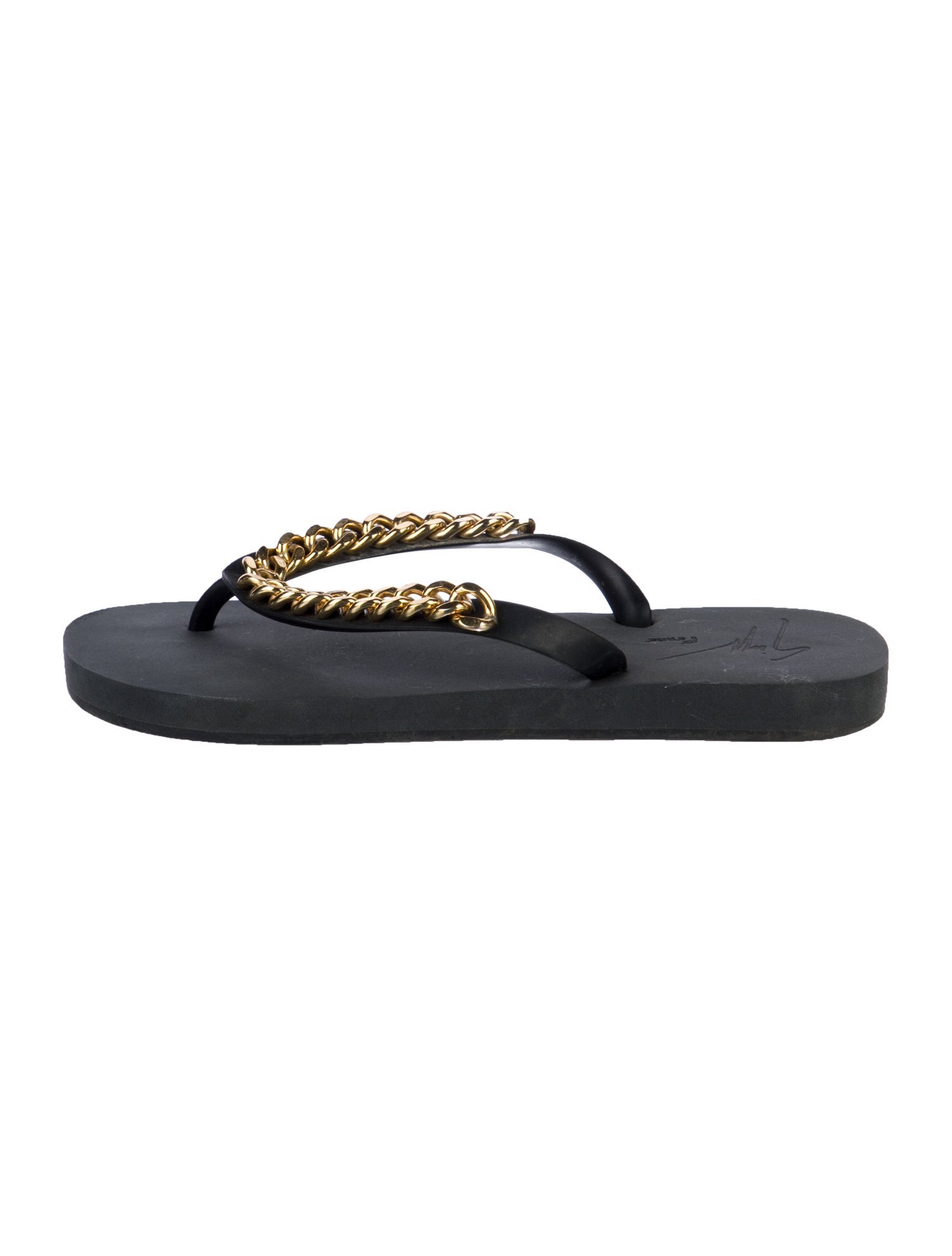 Giuseppe Zanotti Rubber Chain-Link Accents Slides