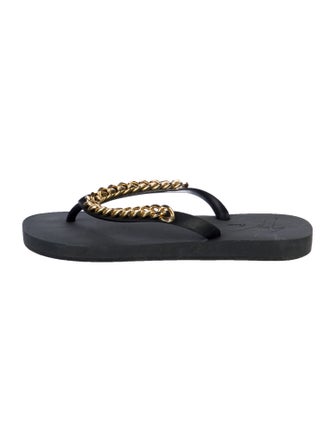 Giuseppe Zanotti Rubber Chain-Link Accents Slides