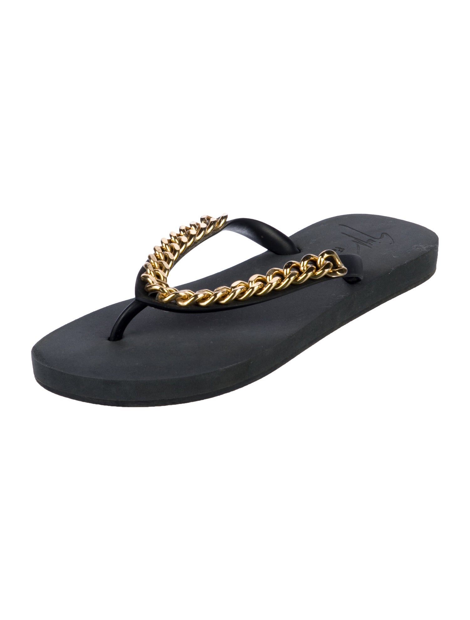Giuseppe Zanotti Rubber Chain-Link Accents Slides