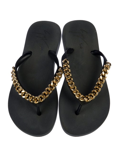 Giuseppe Zanotti Rubber Chain-Link Accents Slides