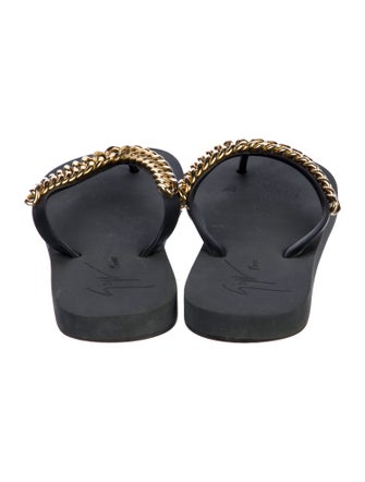 Giuseppe Zanotti Rubber Chain-Link Accents Slides
