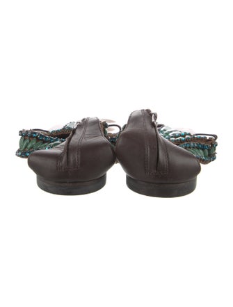 Giuseppe Zanotti Leather Crystal Embellishments Slides