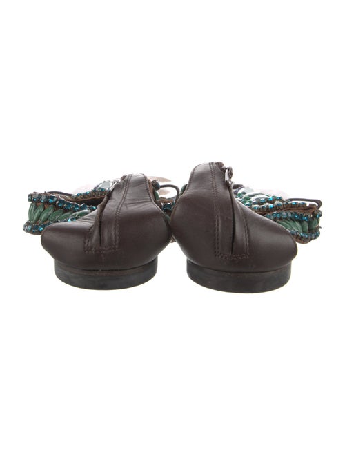 Giuseppe Zanotti Leather Crystal Embellishments Slides