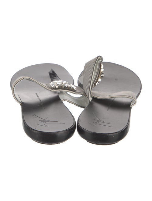 Giuseppe Zanotti Canvas Striped Slides