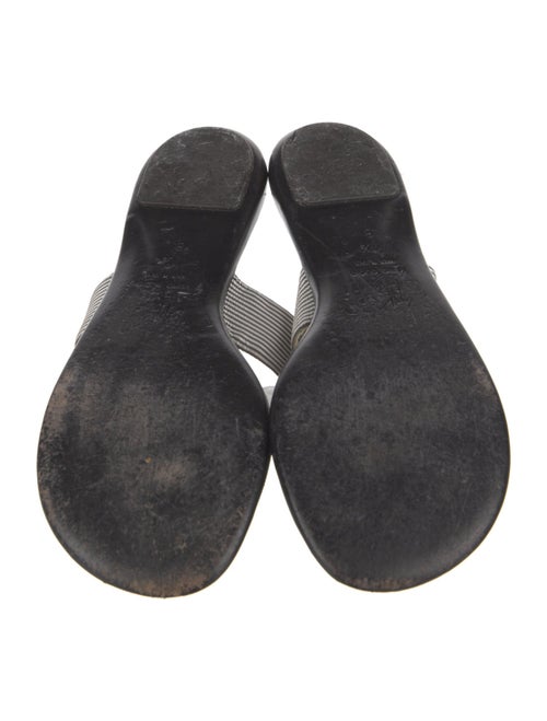 Giuseppe Zanotti Canvas Striped Slides