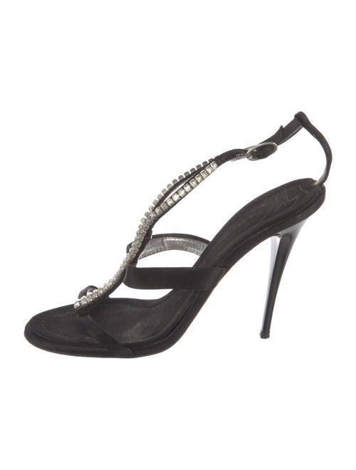 Giuseppe Zanotti Satin Printed Slingback Sandals