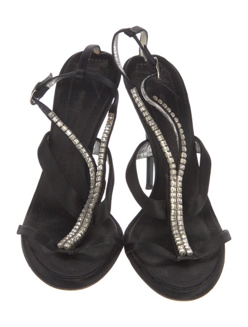 Giuseppe Zanotti Satin Printed Slingback Sandals