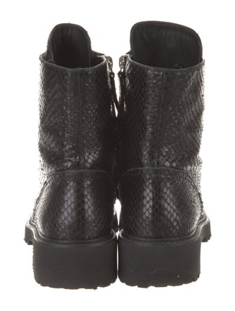Giuseppe Zanotti Embossed Leather Combat Boots