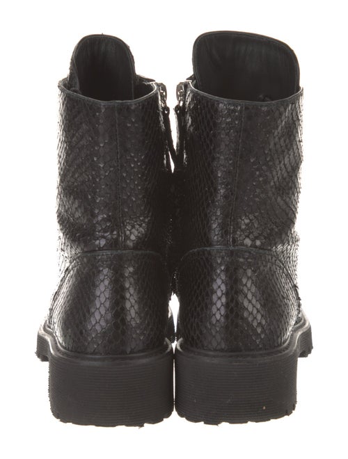 Giuseppe Zanotti Embossed Leather Combat Boots