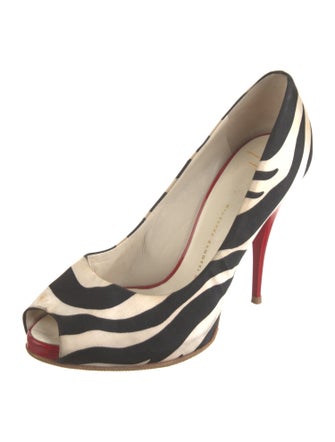Giuseppe Zanotti Satin Animal Print Pumps