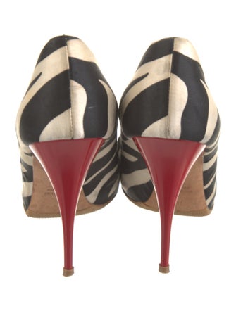 Giuseppe Zanotti Satin Animal Print Pumps