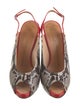 Giuseppe Zanotti Embossed Leather Animal Print Slingback Sandals