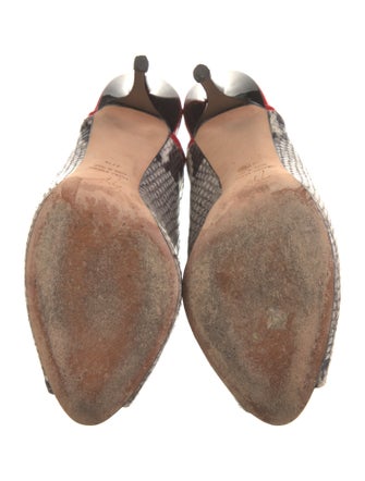 Giuseppe Zanotti Embossed Leather Animal Print Slingback Sandals