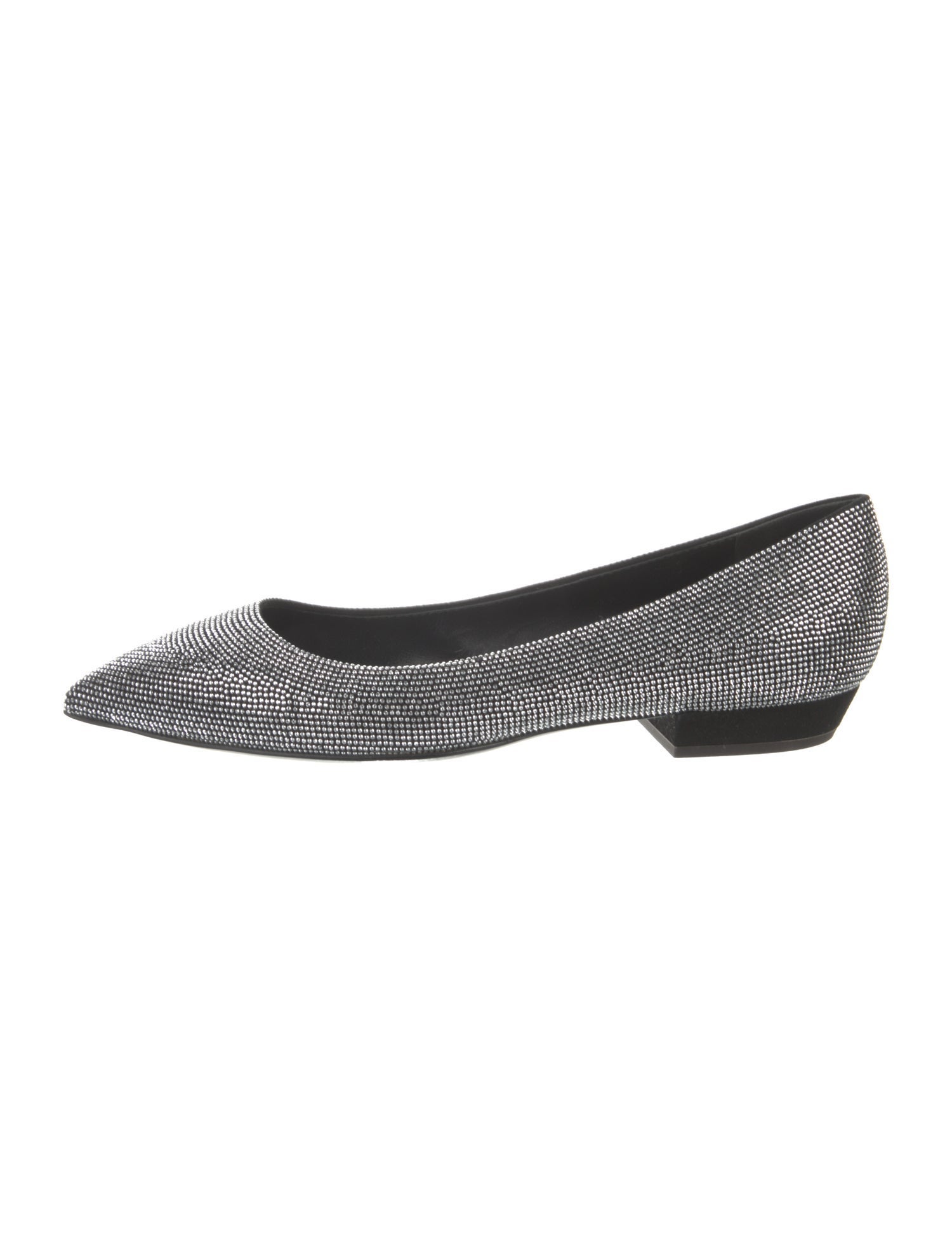 Giuseppe Zanotti Suede Crystal Embellishments Flats