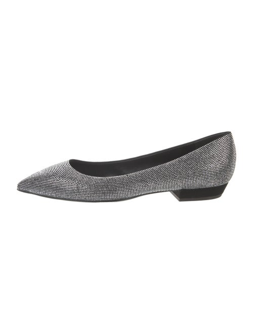 Giuseppe Zanotti Suede Crystal Embellishments Flats