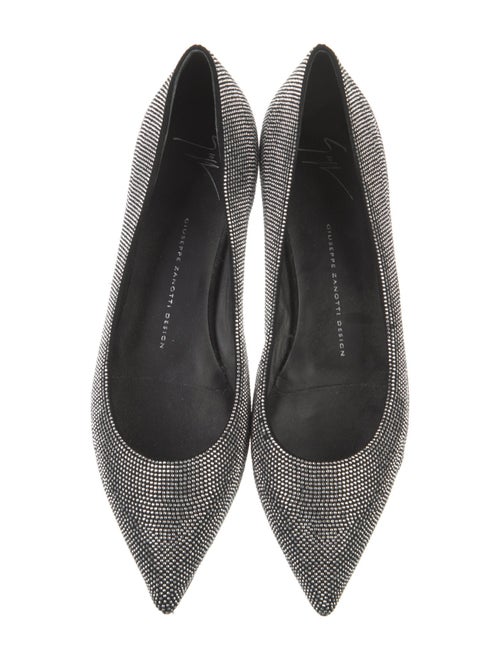 Giuseppe Zanotti Suede Crystal Embellishments Flats