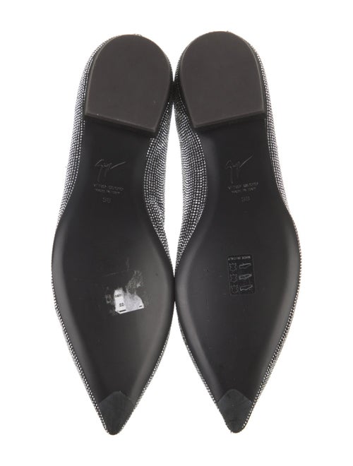 Giuseppe Zanotti Suede Crystal Embellishments Flats