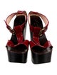Giuseppe Zanotti Patent Leather T-Strap Sandals