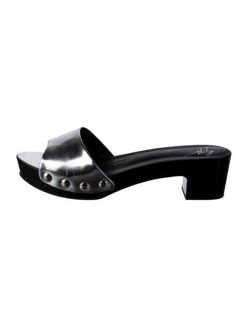 Giuseppe Zanotti Leather Studded Accents Slides