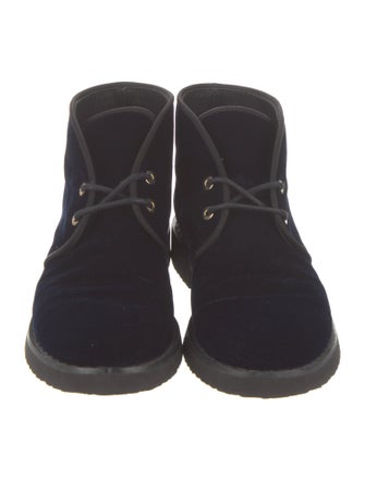 Giuseppe Zanotti Velvet Lace-Up Boots