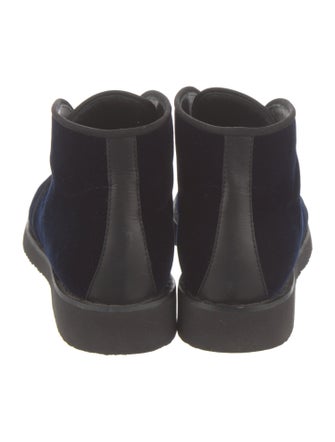 Giuseppe Zanotti Velvet Lace-Up Boots