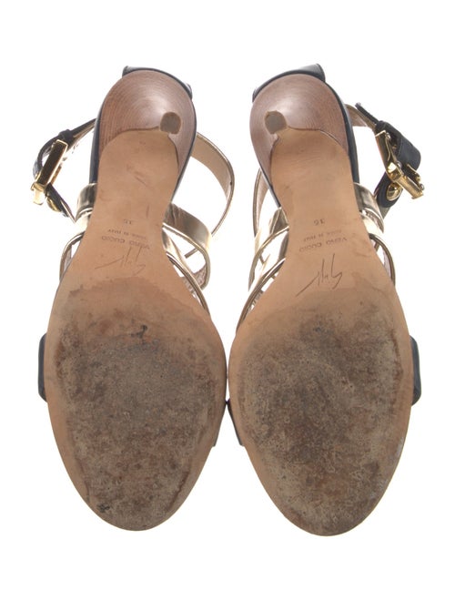 Giuseppe Zanotti Leather Colorblock Pattern Sandals