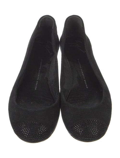 Giuseppe Zanotti Suede Crystal Embellishments Flats