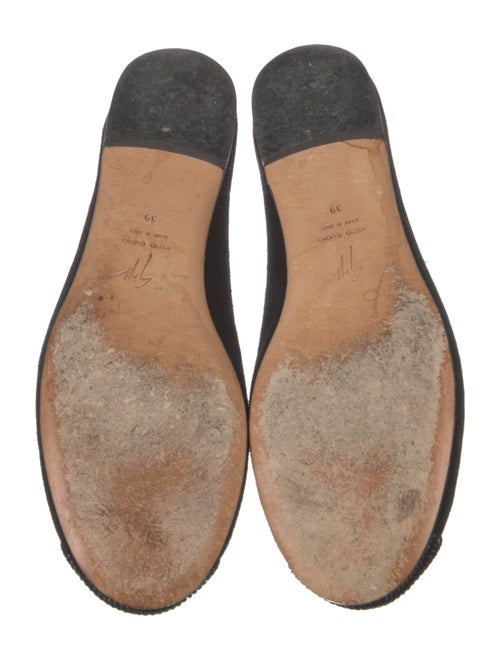 Giuseppe Zanotti Suede Crystal Embellishments Flats