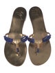 Giuseppe Zanotti Patent Leather Beaded Accents Slides