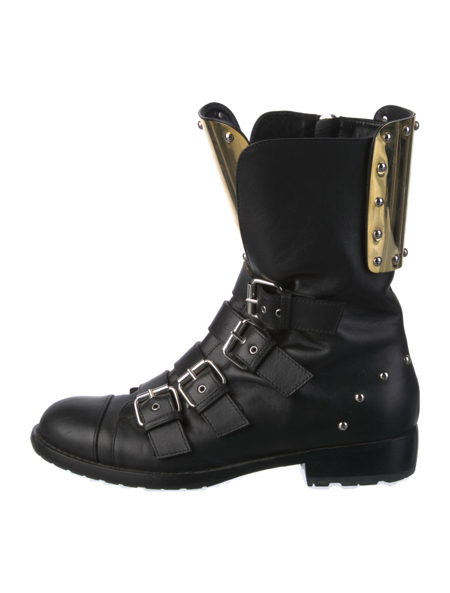 Giuseppe Zanotti Leather Studded Accents Hiking Boots