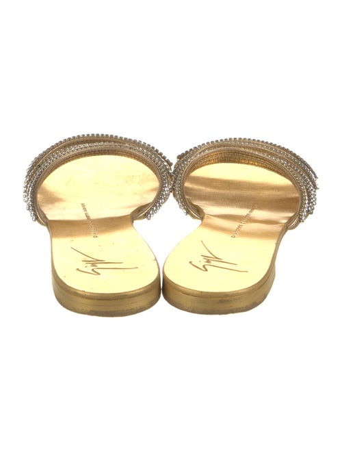 Giuseppe Zanotti Leather Crystal Embellishments Slides