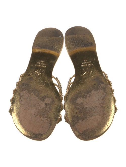Giuseppe Zanotti Leather Crystal Embellishments Slides