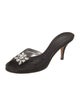 Giuseppe Zanotti Satin Crystal Embellishments Slides