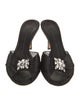 Giuseppe Zanotti Satin Crystal Embellishments Slides