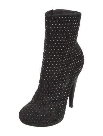 Giuseppe Zanotti Suede Studded Accents Sock Boots