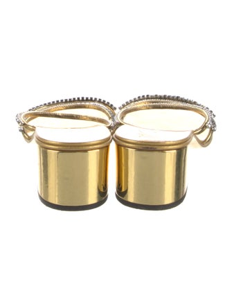 Giuseppe Zanotti Patent Leather Crystal Embellishments Slides