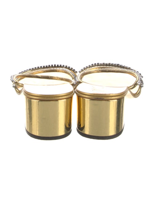 Giuseppe Zanotti Patent Leather Crystal Embellishments Slides