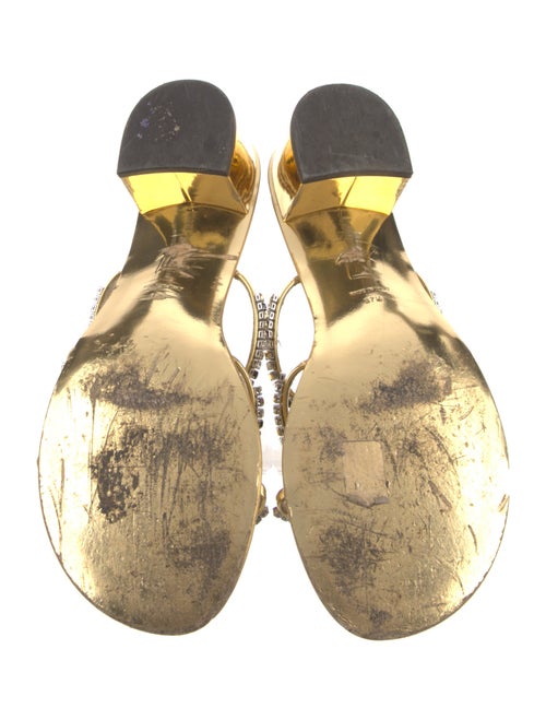 Giuseppe Zanotti Patent Leather Crystal Embellishments Slides