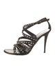 Giuseppe Zanotti Leather Crystal Embellishments Sandals