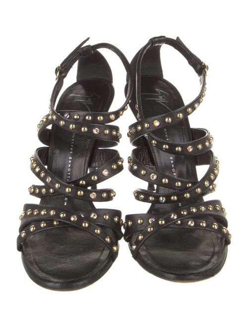 Giuseppe Zanotti Leather Crystal Embellishments Sandals