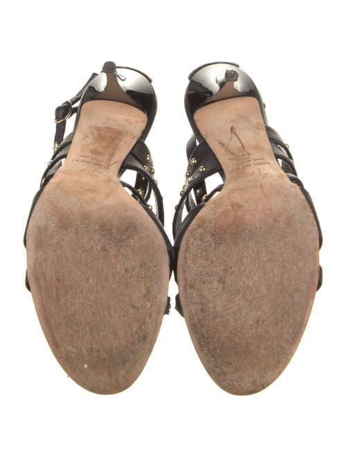 Giuseppe Zanotti Leather Crystal Embellishments Sandals