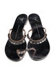 Giuseppe Zanotti Leather Crystal Embellishments Slides