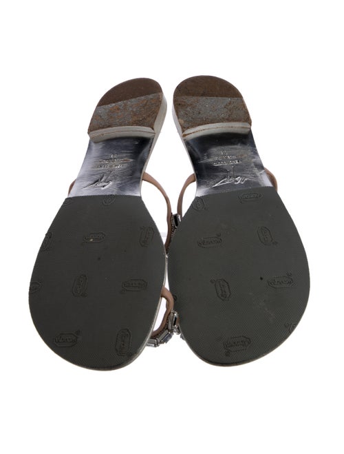 Giuseppe Zanotti Leather Crystal Embellishments Slides