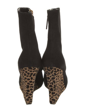 Giuseppe Zanotti Suede Animal Print Sock Boots
