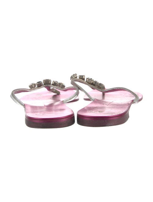 Giuseppe Zanotti Leather Crystal Embellishments Slides