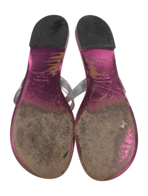 Giuseppe Zanotti Leather Crystal Embellishments Slides