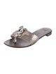 Giuseppe Zanotti Leather Crystal Embellishments Slides